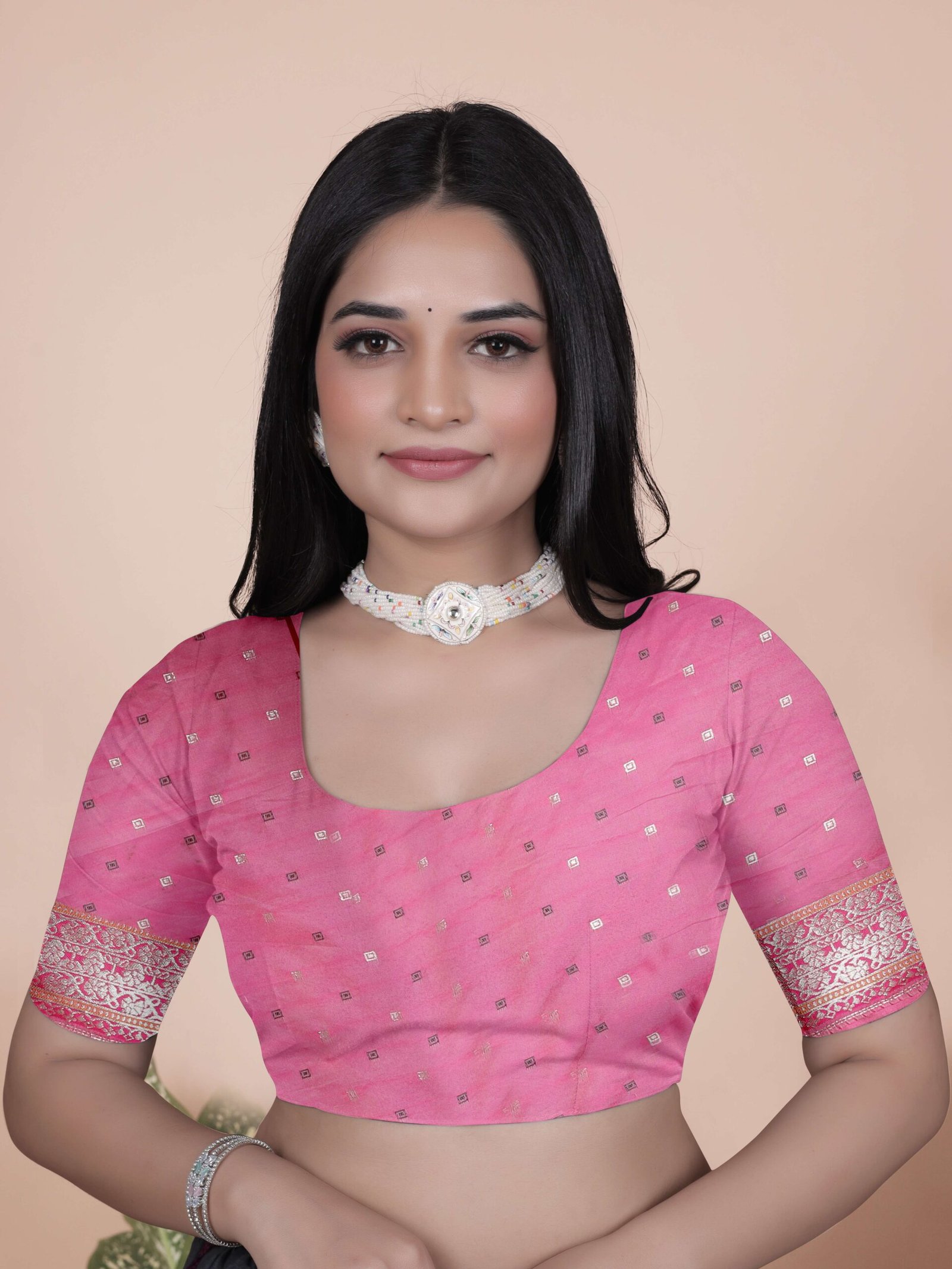 Orange & Pink Banarasi Silk Saree with Silver Zari | Wedding & Festive Saree | Traditional Banarasi Saree with Rich Contrast Pallu - Image 4